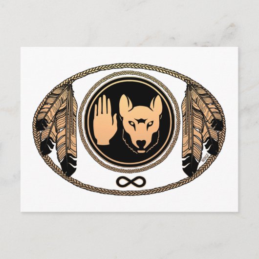 Kaarten van de eerste Naties Wolf Native Art Cards (Voorkant)