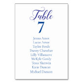 Kaarten van de Elegant Blue Wedding Seating Chart (Achterkant)