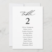 Kaarten van de Elegant Wedding Seating Chart (Voorkant)