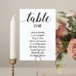 Kaarten van de Elegant Wedding Seating Chart<br><div class="desc">Gids uw gasten aan hun juiste lijst met deze elegante zitplaatskaarten. Pas het lijstaantal en de naam van de gast aan. Een deel van het collectie van Alejandra.</div>