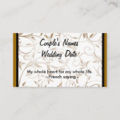 KAARTEN VAN DE ELEGANTE WEDINGSTABEL PLAATSKAARTJE (Achterkant)