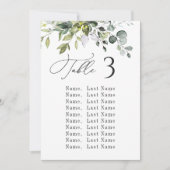 Kaarten van de Eucalyptus Wedding Table (Voorkant)