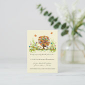 Kaarten van de Flower Love Tree Response en Websit (Staand voorkant)