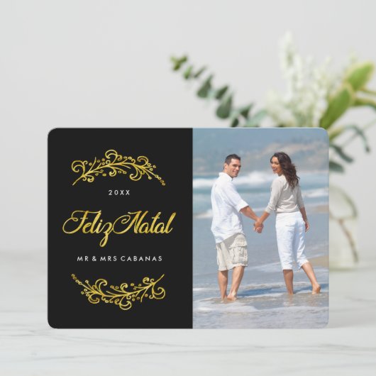 Kaarten van de Foto van Feliz de Geboorte (Staand voorkant)