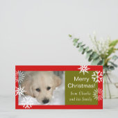 Kaarten van de Foto van Kerstmis van de Hond van (Staand voorkant)