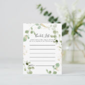 Kaarten van de gouden Confetti Eucalyptus Foliage  (Staand voorkant)