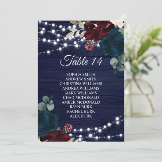 Kaarten van de houten plank van Marsala en Navy Fl (Staand voorkant)