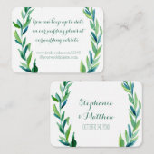 Kaarten van de Laurel Olive Leaf Wreath Wedding We (Voorkant / Achterkant)