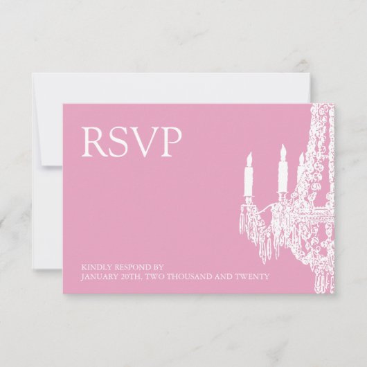 Kaarten van de luzerne van Classy Pink RSVP (3,5 x Kaartje (Voorkant)