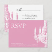 Kaarten van de luzerne van Classy Pink RSVP (3,5 x Kaartje (Voorkant / Achterkant)