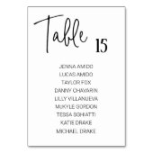 Kaarten van de moderne Black White Wedding Seating (Achterkant)