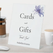 Kaarten van de Paarse Iris-Waterverf en cadeautjes Reclamebord Met Voetstuk (Insitu)