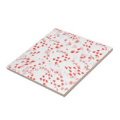 Kaarten van de poker harten recht Flush Pattern; Tegeltje (Zijkant)