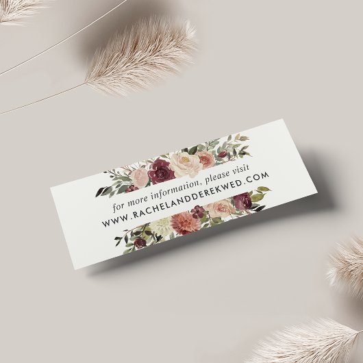 Kaarten van de Rustic Bloom Wedding | Mini Visitekaartjes