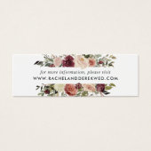Kaarten van de Rustic Bloom Wedding | Mini Visitekaartjes (Voorkant)