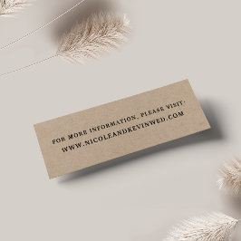 Kaarten van de Rustic Kraft Wedding Website | Mini Visitekaartjes