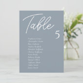 Kaarten van de Stusty Blue Wedding Table Seating C (Staand voorkant)