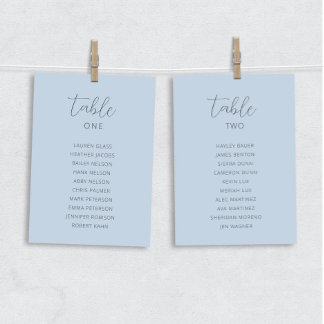 Kaarten van de Stusty Blue Wedding Table Seating C
