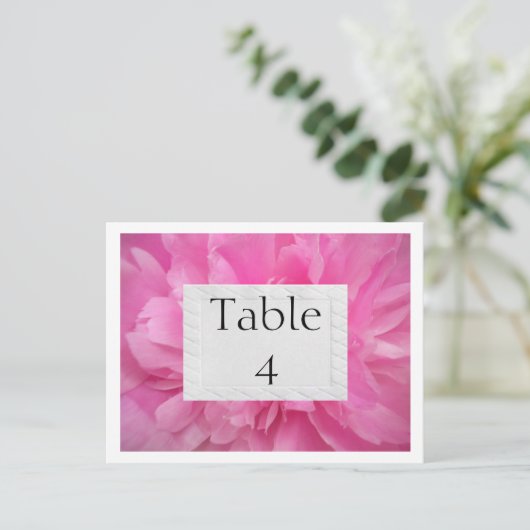 Kaarten VAN DE TABEL MET FLORALE AFBEELDINGEN PINK (Staand voorkant)