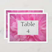 Kaarten VAN DE TABEL MET FLORALE AFBEELDINGEN PINK (Voorkant / Achterkant)