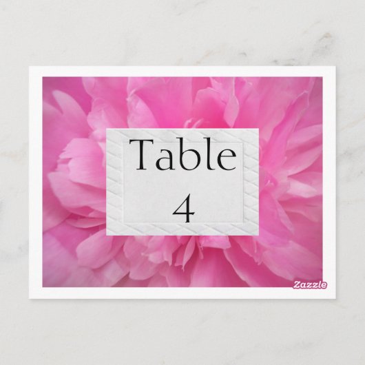 Kaarten VAN DE TABEL MET FLORALE AFBEELDINGEN PINK (Achterkant)