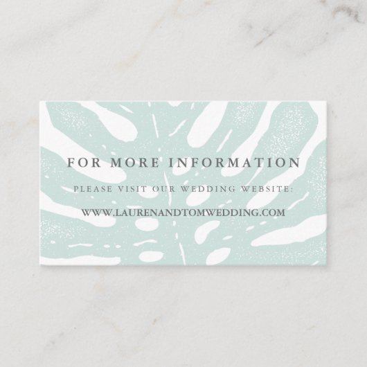 Kaarten van de  Tropics Wedding Website (Voorkant)