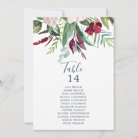 Kaarten van de Tropische Breeze Tabel Aantal zitpl (Achterkant)