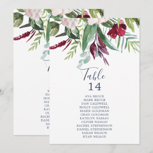 Kaarten van de Tropische Breeze Tabel Aantal zitpl (Voorkant / Achterkant)