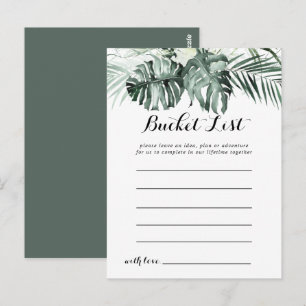Kaarten van de Tropische Greenery White Floral Buc