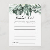 Kaarten van de Tropische Greenery White Floral Buc (Voorkant)