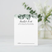 Kaarten van de Tropische Greenery White Wedding Bu (Staand voorkant)