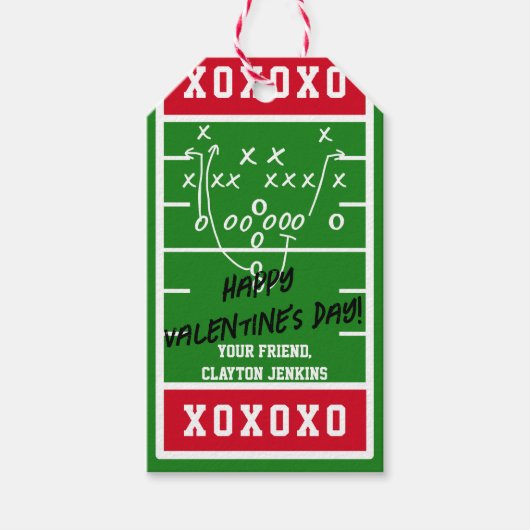 Kaarten van de Valentijnsdag van het Football Cadeaulabel (Voorkant)