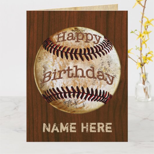 Kaarten van de Verjaardag van het Honkbal van het (Gele Bloem)