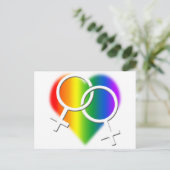 Kaarten van de vrouwelijke Gay Pride Briefkaarten (Staand voorkant)