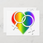Kaarten van de vrouwelijke Gay Pride Briefkaarten (Voorkant / Achterkant)