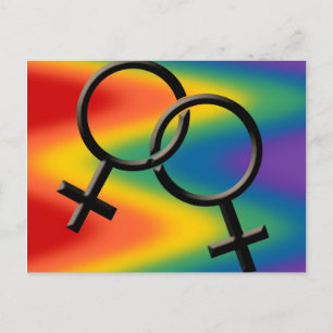 Kaarten van de vrouwelijke Gay Pride Briefkaarten 