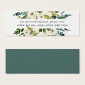Kaarten van de website Alabaster Floral Wedding Mini Visitekaartjes (Voorkant /achterkant)