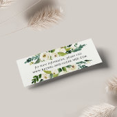 Kaarten van de website Alabaster Floral Wedding Mini Visitekaartjes