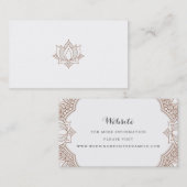 Kaarten van de website van Elegant Mehndi Visitekaartje (Voorkant / Achterkant)