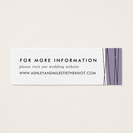 Kaarten van de website voor het lijnhuwelijk | Lil Mini Visitekaartjes (Voorkant)