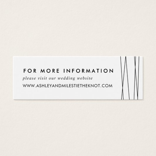 Kaarten van de website voor het lijnhuwelijk | Zwa Mini Visitekaartjes (Voorkant)