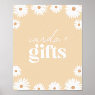 Kaarten van de Yellow Boho Daisy Birthday Party en Poster