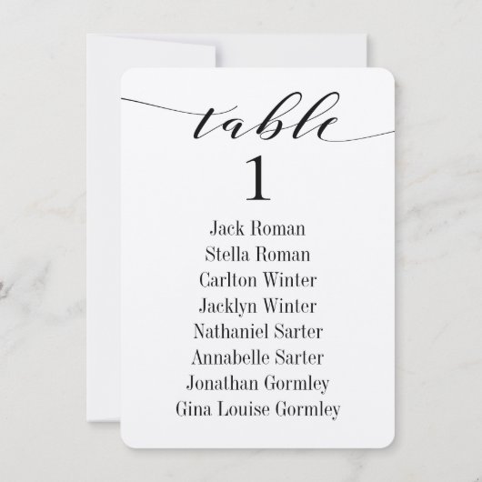 Kaarten van de zwarte kalligrafie-weduwenkaart (Achterkant)