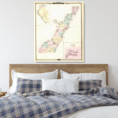 Kaarten van Deuren County, Sturgeon Bay en Jenny Canvas Afdruk (Insitu (Slaapkamer))
