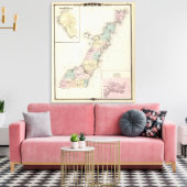 Kaarten van Deuren County, Sturgeon Bay en Jenny Canvas Afdruk (Insitu (Woonkamer))