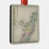 Kaarten van Deuren County, Sturgeon Bay en Jenny Metalen Ornament (Rechts)