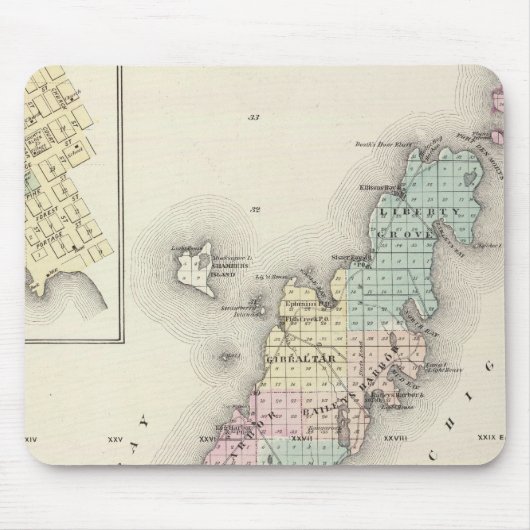 Kaarten van Deuren County, Sturgeon Bay en Jenny Muismat (Voorkant)