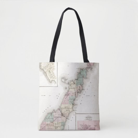 Kaarten van Deuren County, Sturgeon Bay en Jenny Tote Bag (Voorkant)