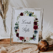 Kaarten van Floral-Bourgogne en marinesymbool Poster