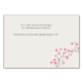 Kaarten van Floral Romantic Pink Wedding Accommoda (Achterkant)